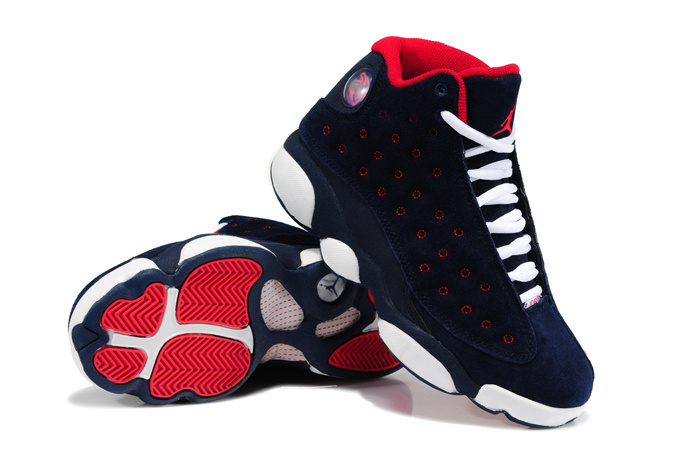 Air Jordan 13 Women Shoes Navy Blue/Red Online